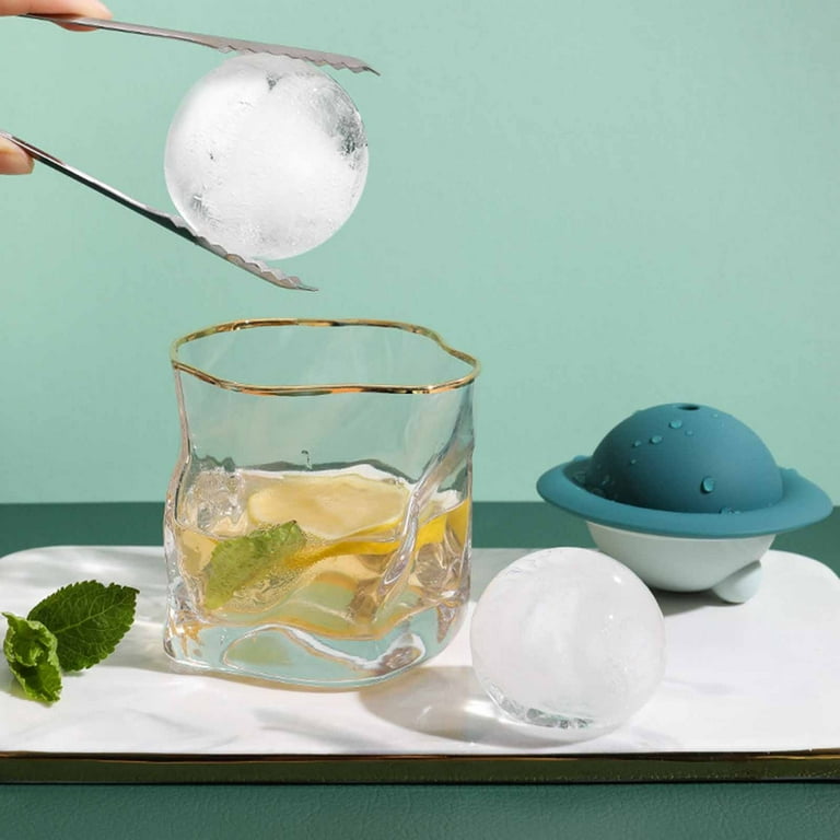 SDJMa Ice Ball Maker, Whiskey Ice Mold, Easy-Release & Flexible Silicone  Ice Cube Tray,Sphere Ice Mold for Whiskey and Cocktails
