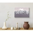 thumbnail image 3 of wall26 Canvas Print Wall Art Pastel Pink Cloudy Mountain Ranges Nature Wilderness Photography Modern Art Rustic Scenic Colorful Multicolor for Living Room, Bedroom, Office - 12"x18", 3 of 5