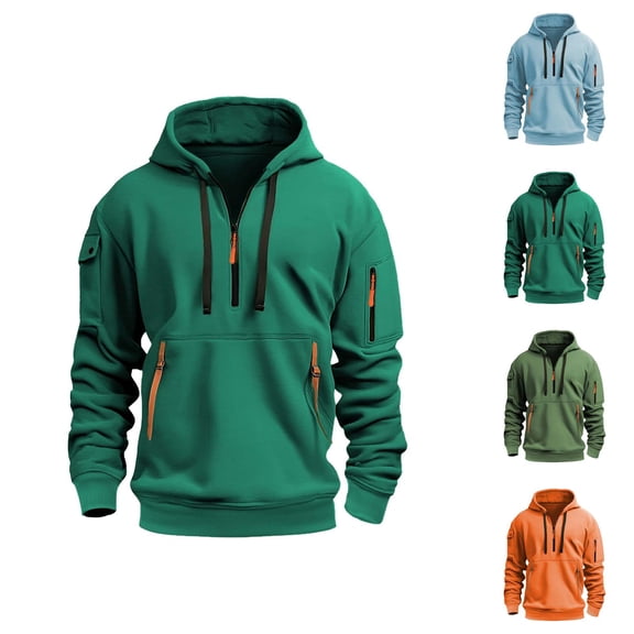 Men's Zip Up Hoodie Slim Fit Winter Sweatshirt Lightweight Comfortable Pullover For All Seasons With Stylish Design Men Cotton Hooded Sweatshirt