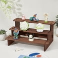 thumbnail image 3 of 3 Tier Wooden Display Risers Stand Rectangle Wood Table Cupcake Stand Spice Rack Organizer Coffee Jewelry Perfume Organizer for Cabinet Home Wedding Party for DIY, 3 of 7