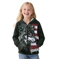 thumbnail image 3 of Xixirimido Wolf and American Flag Printed Girls Boys Zip-Up Hoodies Kids Fall Winter Warm Sweatshirt Jacket with Pocket Youth Long Sleeve Pullover Top Teen Outfits for 9-11 Years, 3 of 7