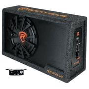 Rockville RVS12A 12" Slim Vented Powered Car Subwoofer Enclosure, 1400 Watts