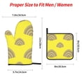 thumbnail image 3 of Oven Mitts and Pot Holders 4 Piece, Shells Yellow High Heat Slip Resistant Oven Mitt and Trivets Set Kitchen Oven Glove Pot Holders for Cooking Baking Grilling, 3 of 7