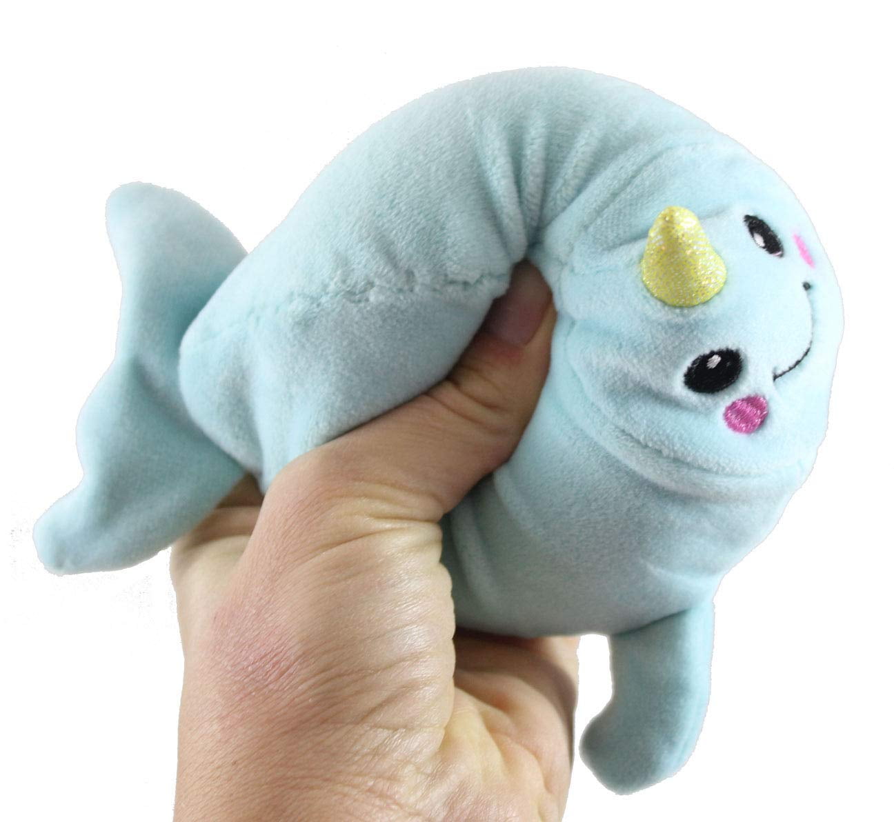 MEMORY MATES Ruthie The Narwhal Memory Foam Pillow Plush with Kids Diary That Stores in Belly Pocket 6 Journal 15/” Stuffed Animal