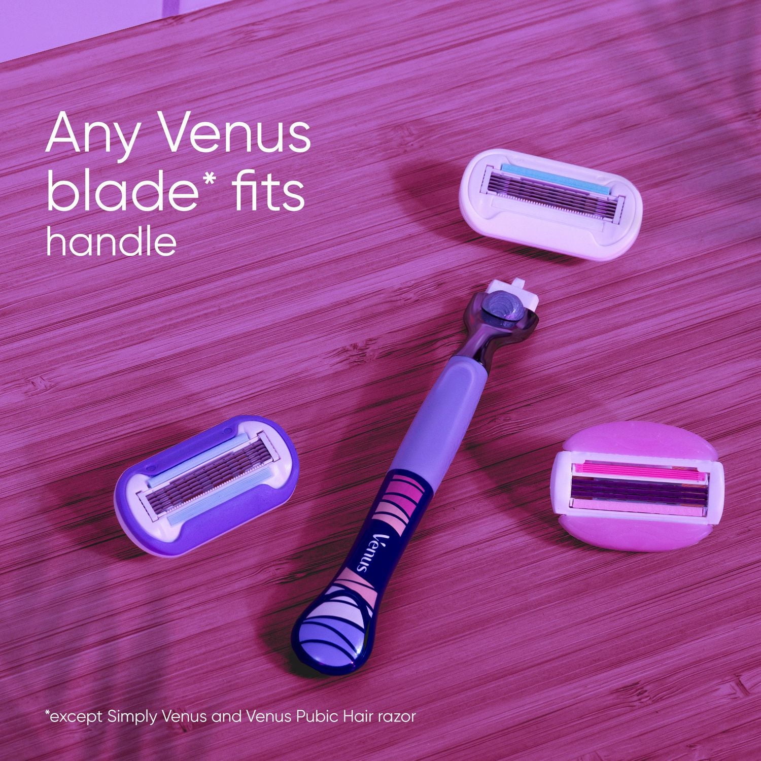 Gillette Venus Miami Midnight Extra Smooth Women's Razor Blade Refills, 4 Refills