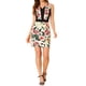 thumbnail image 2 of INSPIRE CHIC Women's Wear to Work Split V Neck Sleeveless Patchwork Pencil Sheath Dress XL White-Floral, 2 of 7