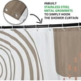 thumbnail image 5 of Boho Extra Long Shower Curtain, Mid Century Modern Minimalist Green and Beige Neutral Machine Washable Waterproof Fabric for Bathroom Decor Bathtub with Hooks 72Wx84H, 5 of 6