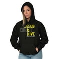 thumbnail image 4 of Jesus Christ Love Christian Faith Unisex Plus Fleece Graphic Hoodie Brisco Brands 4X, 4 of 5