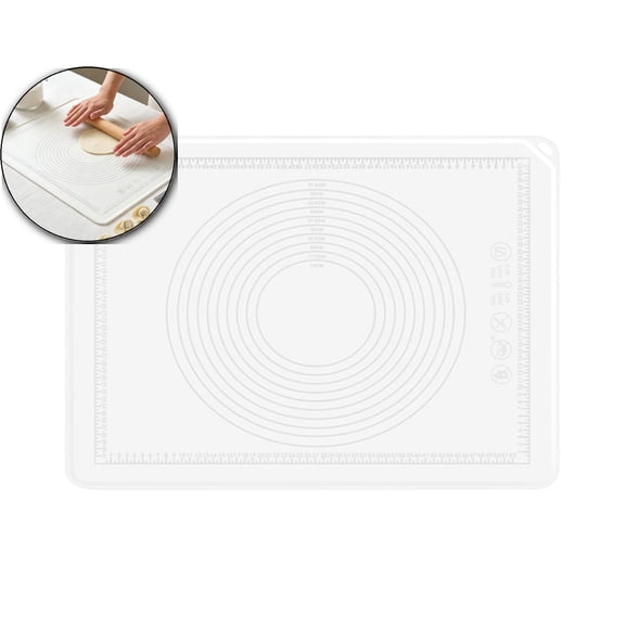 Silicone Baking Mat, 20"X15.7" Silicone Mat with High Edge, Silicone Dough Rolling Mat for Making Cookies, Macarons, Multipurpose Mat, Countertop Mat, Placemat
