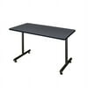 Regency Kobe 48 Inch Rectangular Training Table in Grey