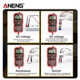 thumbnail image 3 of ANENG 8340 Smart Digital Multimeter Auto Recognition 1999 Counts Voltmeter Electric Test Pen with Backlight Screen Flashlight NCV Induction AC DC Voltage Resistance Breakpoint Live Wire Test, 3 of 7