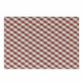 thumbnail image 1 of Checkered Cutting Board, Crosswise Stripes with Little Red Squares Retro Abstract Pattern, Decorative Tempered Glass Cutting and Serving Board, Small Size, Dark Coral Pale Pink, by Ambesonne, 1 of 1