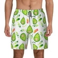 thumbnail image 3 of Uemuo Kawaii Avocado Pattern Mens Swim Trunks Quick Dry Board Shorts with Mesh Lining, Stretch Beach Shorts Quick Dry No-Chafing Board Shorts-XX-Large, 3 of 9
