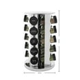 thumbnail image 2 of 20 Jar Revolving Countertop Spice Rack With Spices Included  Free Refills For 5 Years Polished Stainless Steel Black Caps 30020, 2 of 8