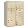 thumbnail image 2 of 11 Door High Recessed Mounted 4C Horizontal Mailbox with 15 Doors and 1 Parcel Locker in Sandstone with Private Access - Rear Loading, 2 of 3