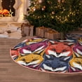 thumbnail image 5 of Sikiie Fox Face Nativity Christmas Tree Skirt, Jesus Christian Winter Holiday Tree Mat Decoration(30-48IN), 5 of 6