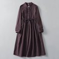 thumbnail image 1 of Ovzne Robes pour Femmes 2025 Robe de Plage Robe Ample pour Femmes Couleur Unie Robe Longue Ample Robe de Printemps Robe à Manches Longues Imprimée Liquidation, 1 of 7