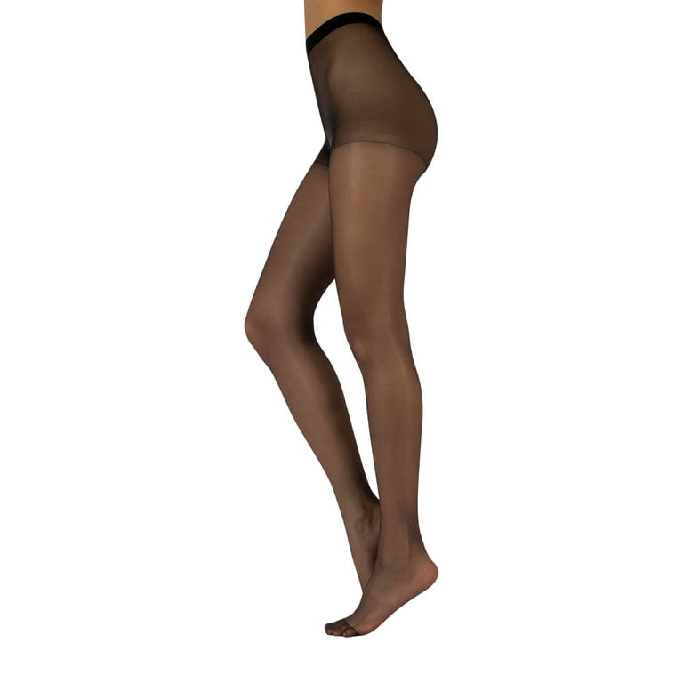 7 Den Sheer Summer Tights | Invisible Tights | Pantyhose with Cooling  Effect | Skin | S, M, L, XL| Italian Hosiery | (L, Black)