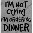 thumbnail image 2 of Not Crying Ordering Dinner Humor Romper Boys or Girls Infant Baby Brisco Brands 6M, 2 of 6