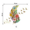 thumbnail image 2 of Adhesivos de pared creativos con plumas coloridas, flores y mariposas, 2 of 3