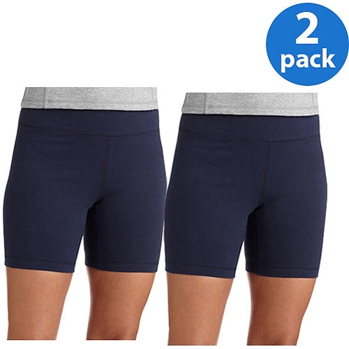 Danskin Now Women's DriMore Core Bike Shorts, 2 pack