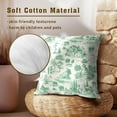 thumbnail image 5 of Light Green Throw Pillow Covers 16x16 Inch Pack of 2 Green Vintage Cottage Cushion Pillow Case Square Cotton Countryside Style French Country Pillowcase for Farmhouse Party Sofa Home Bedroom Outdoor, 5 of 6