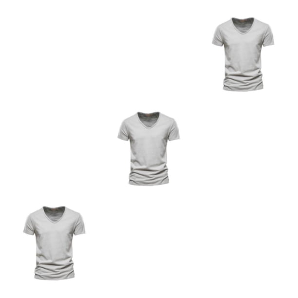 Sonducket Ropa africana cultural para entusiastas de la moda masculina algodón expresivo hombres africanos traje tradicional manga corta gris Type1 NO1