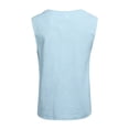 thumbnail image 5 of LNZGNM Men's Tank Top Lace-Up Linen Sleeveless Tank Top, Breathable Summer Tank Top Sleeveless Workout Tank for Men,Sky Blue(XL), 5 of 5