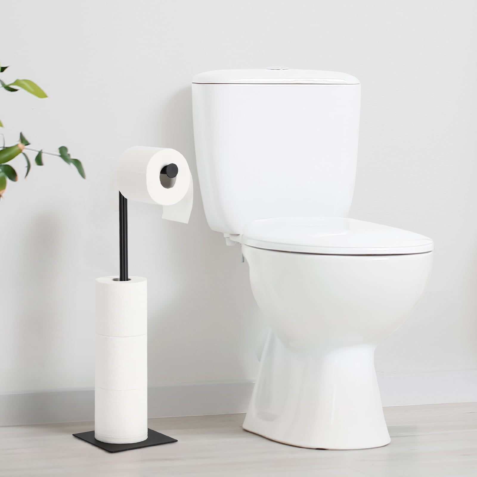Freestanding Floor Toilet Paper Holder Toilet Paper Dispenser Metal