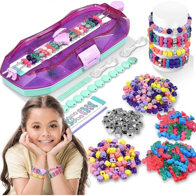 Kit para hacer pulseras con cuerdas elásticas para niñas de 3, 4, 5, 6, 7, 8, 9 y 10 años.