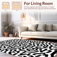 thumbnail image 2 of ODIKA 4'x6' Machine Washable Non-Slip Area Rug, Abstract Cowhide Inspired High Traffic Rug, Black, 292279, 2 of 7