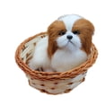 thumbnail image 2 of Lovely Simulation Animal Doll Plush Mini Basket Cat Rabbit Dog Kids Xmas Toy, 2 of 8