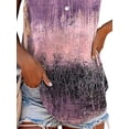 thumbnail image 4 of DYMADE Women Print Wide Strap Undershirts Retro Sleeveless Button Tunic Summer Tank, 4 of 4