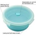 thumbnail image 4 of Silicone Collapsible Food Storage Containers-Prep/Storage Bowls with Lids – Set of 4 Round Silicone Lunch Containers – Microwave and Freezer Food Containers (Blue), 4 of 8