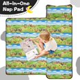 thumbnail image 4 of Rooster and Farm Green Pattern Teens Toddler Nap Mat with Pillow, Sleeping Mat Bag for Preschool Daycare 59"x22", 4 of 6