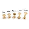 thumbnail image 3 of 50 Sets Brass Binding Rivet with Slot Screw Fasteners, Premium Round Flat Head Rivets for Belts Bags Wallets Shoes Jackets Leather Fabric, Easy to Use and Multi Material, 3 of 7