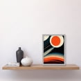 thumbnail image 2 of Retro Boho Space Starscape Abstract Mid Century Style Navy Teal Orange Cream Artwork Framed Wall Art Print A4, 2 of 4