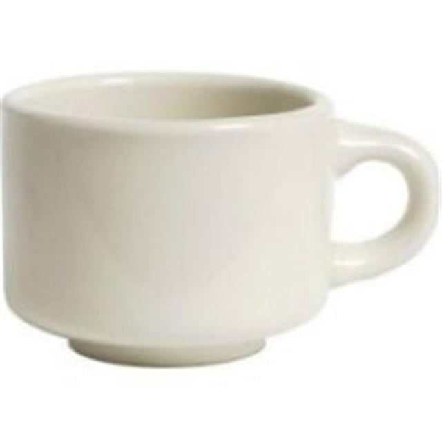 Tuxton China TRE-023 Nevada 3.25 in. Narrowed Rim Stackable Cup - American White - 3 Dozen