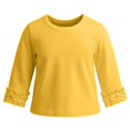 thumbnail image 5 of LNMQLPDBS Y2k Tees Girls Bell Sleeve Top 4t Girl Tops Girls Green Shirt Girls Long Sleeve Shirts Size 6 Girls 10-12 Girls 8-10 Clothes, Yellow 18-24 Months, 5 of 6