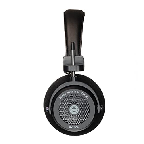GRADO GW100x Auriculares inalámbricos abiertos – Bluetooth 5.2, batería de 40 horas, controladores de 44 mm – Auriculares supraaurales con micrófono para audiófilos – Diseño ligero y retro – para el h