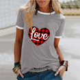 thumbnail image 2 of T-shirt Décontracté pour Femmes à Imprimé, Col Rond, Coupe Ample, Manches Courtes, Haut Blouse Chandail, 2 of 9