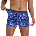 thumbnail image 3 of Men's Boxer Briefs, Blue Lightning1 Soft Comfy Mens Underwear Boxer Briefs Breathable With Widen Waist, 3 of 7