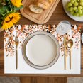 thumbnail image 4 of Orange Eucalyptus Placemats Set of 4, Fall Weeping Botanical Leaf Watercolor Placemats for Dining Table, Place Mats for Kitchen Tabletop, Waterproof Wipeable Dining Table Mats Set, 4 of 9