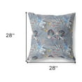 thumbnail image 4 of 16" Sky Blue Red Roses Suede Throw Pillow, 4 of 4