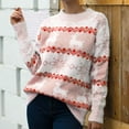 thumbnail image 2 of HOWPAY Chandails de Noël pour Femmes Blouse Imprimée de Noël Décontractée à Manches Longues Col Rond Chandail de Fête Chandail Hauts Coupe Ample Léger Confortable Vêtements d'Automne RD2 TG, 2 of 8