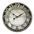 thumbnail image 1 of Hometrends 11.5in White Wood Plank Clock, 1 of 2