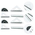 thumbnail image 3 of Shisuyan Doll House Accessories Protractor Drawing Square 2Set 1.1x0.2x0.02in, 3 of 8