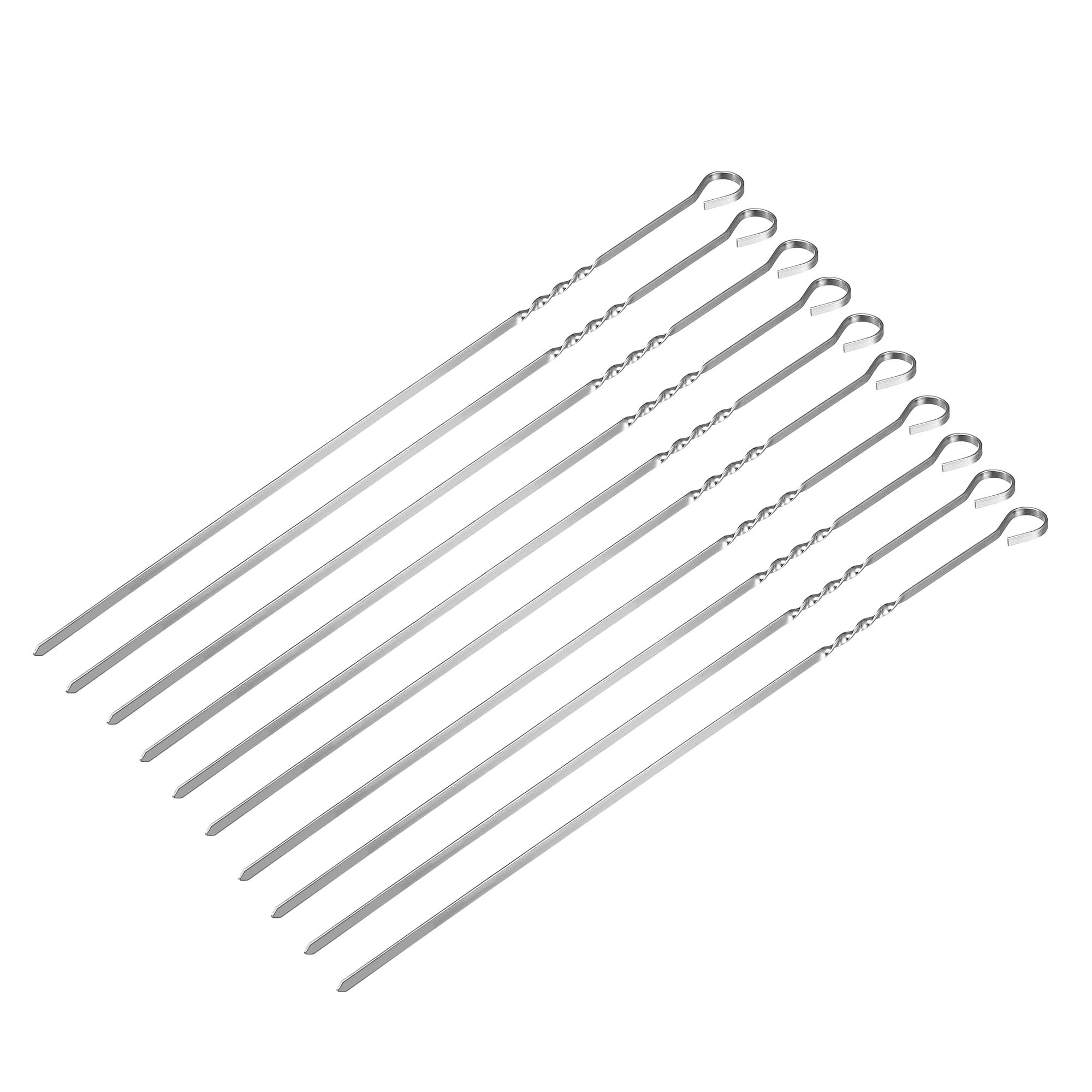 Large Barbecue Skewers Stainless Steel Long VShaped Reusable BBQ