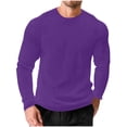 thumbnail image 6 of Xcmzpl Waffle Knit Tops for Men Crewneck Long Sleeve Textured Tshirts Basic Solid Color Casual Pullover Tees Camiseta Para Hombre, 6 of 6