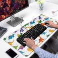 thumbnail image 2 of Long Mouse Pads for Desk,Colorful Dinosaur Assortment Pattern Desk Mats on Top Of Desks, Desk Mouse Pad Extra Large with 3mm Non-Slip Base and Stitched Edge for Gaming,Office,Work,Home 31.5"x15.7", 2 of 6
